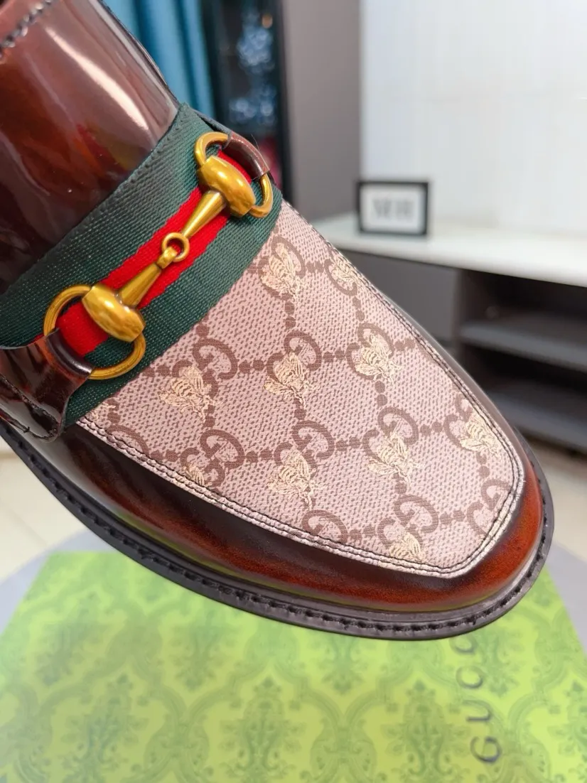 Men's men's shoes💰560🌹🌹Niuli [GUCCI] Formal men's leather shoes [strong][strong][strong] New model coming ~ original quality ☺The upper is imported from Italy with open edges, the leather is soft and delicate, and the wear-resistant and non-slip combination outsole is dignified and domineering, and the luxury charm is unobstructed! The natural and free nouveau riche leads the trend. Code number: 38-44